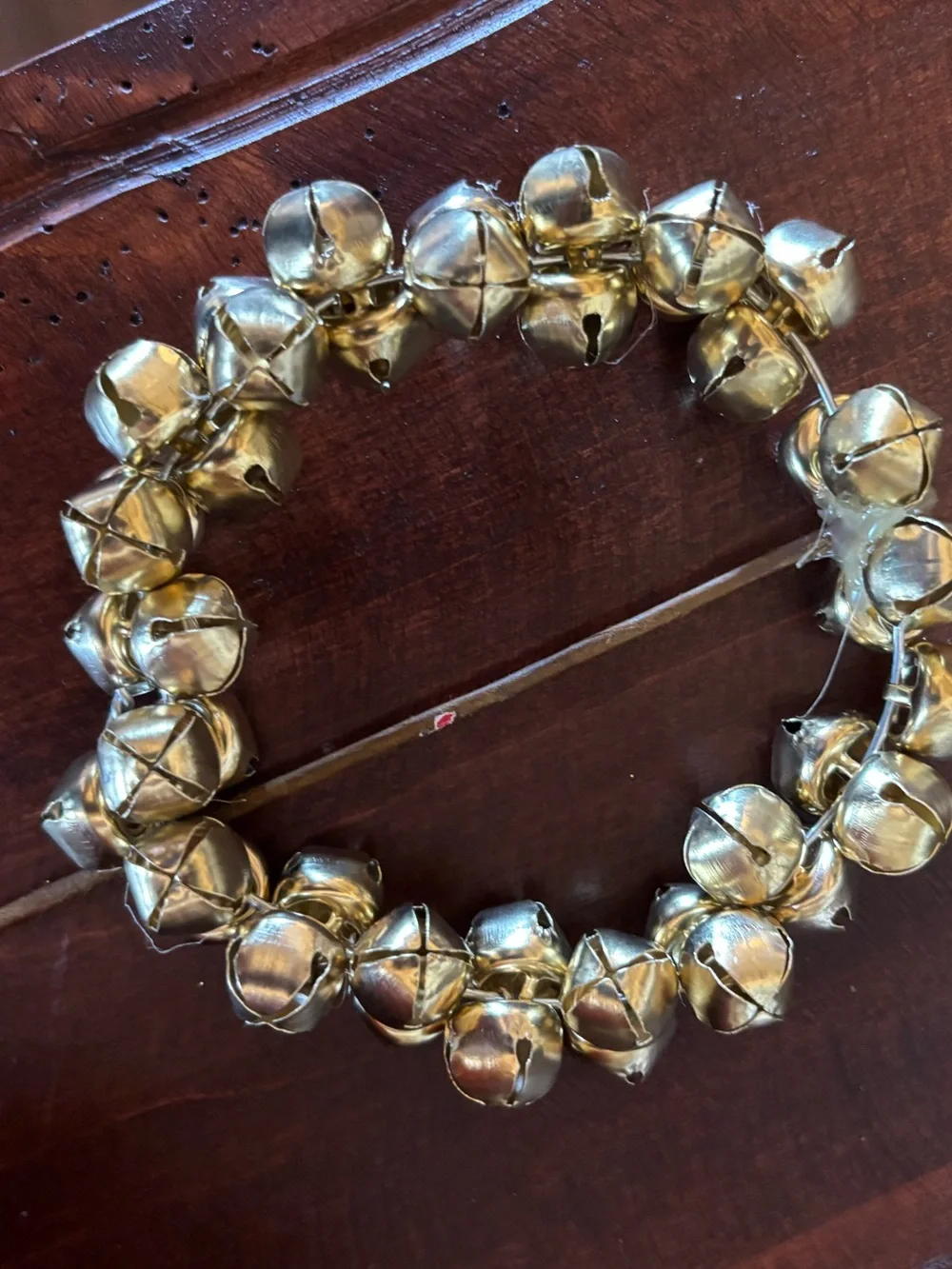 Gold Jingle Bell Miniature Wreath Pick